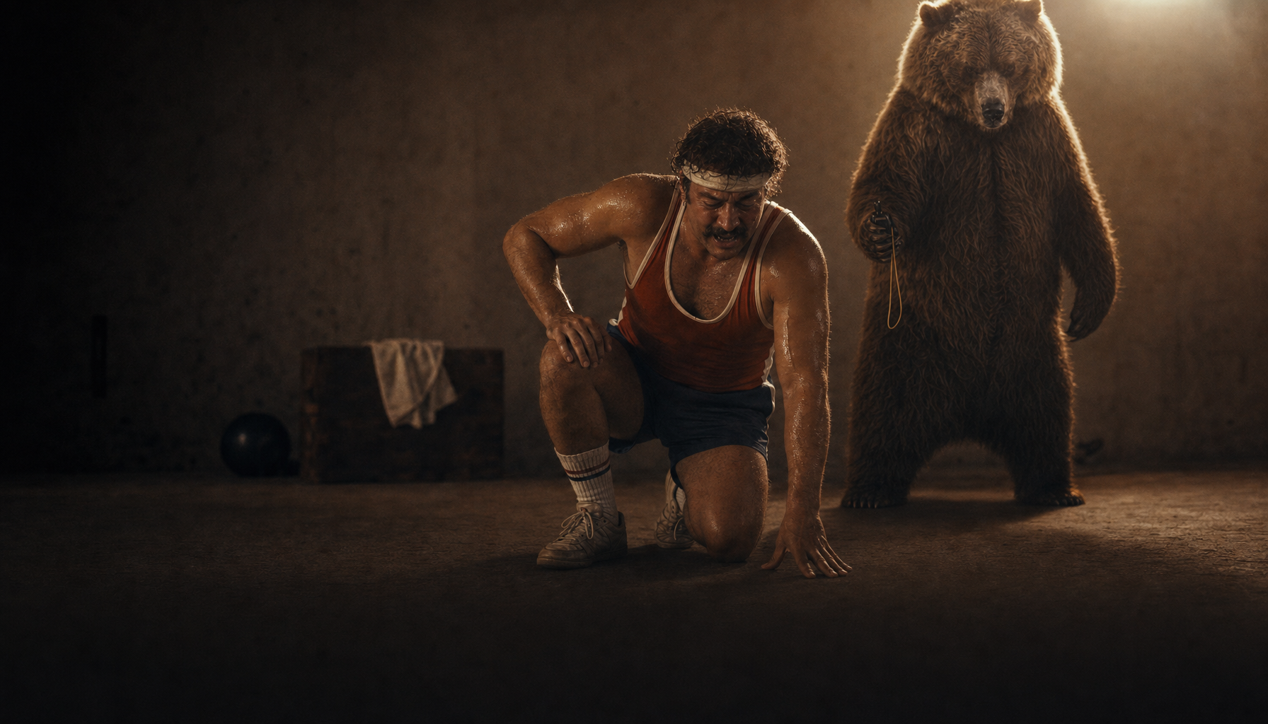 BEARSCAR profile screen showing stats, streaks, wins, and workout receipts